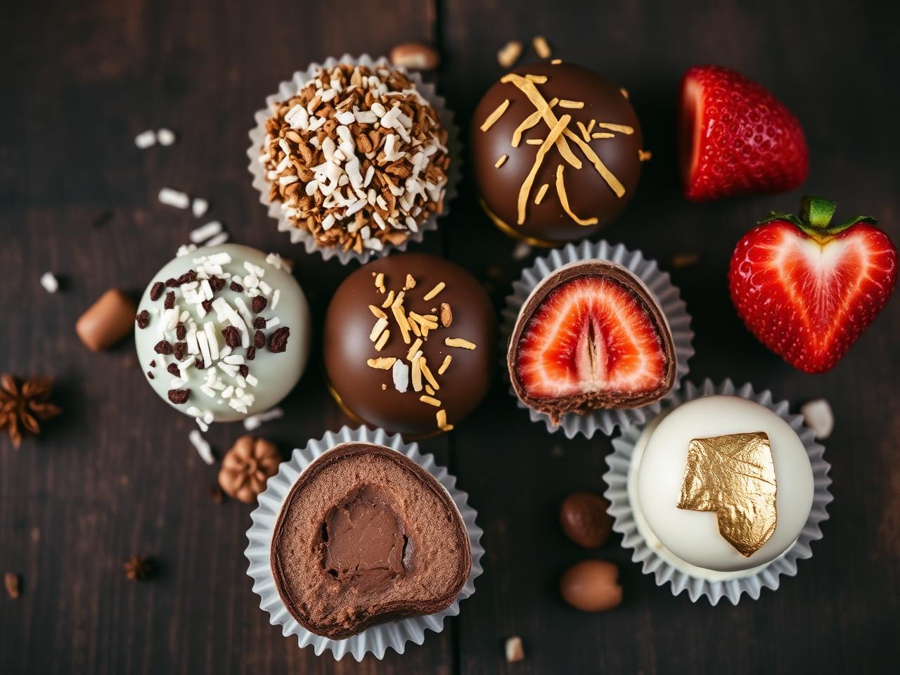 Variedad de brigadeiros gourmet